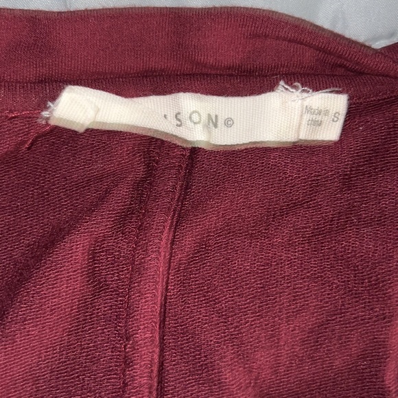 Small Ellison Cuffed Sleeve T Shirt With Longer Back and Side Slits on Bottom - Picture 6 of 9